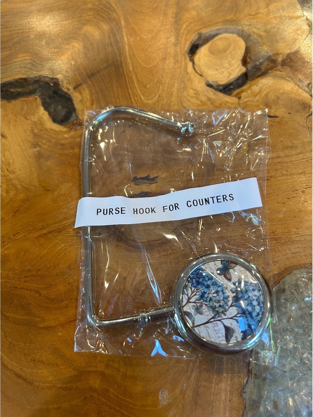 Purse Hook for Counters with Floral and Solid Designs - Picture 3 of 4